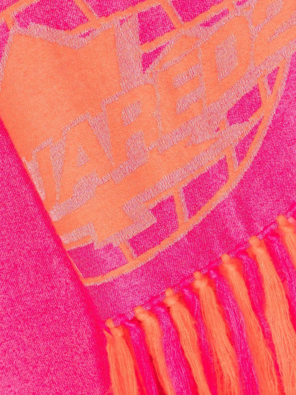 logo-print scarf - 2