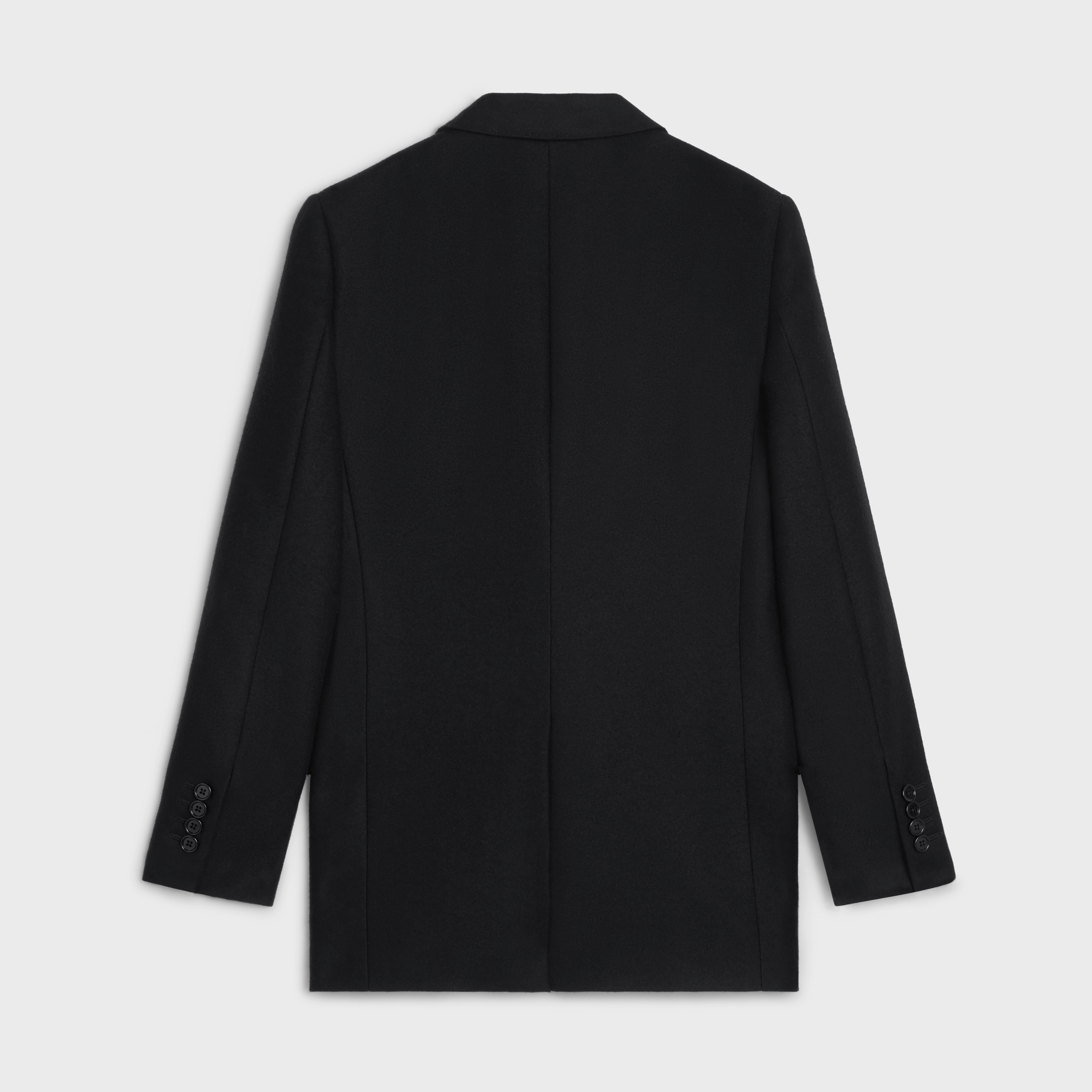 long jacket in cashmere flannel - 2