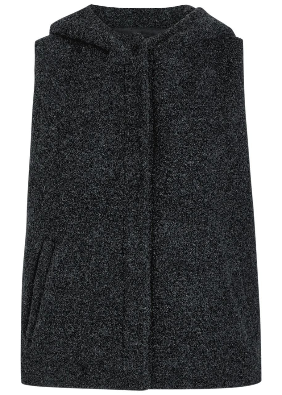 Eileen Fisher Hooded Bouclé Vest - 1