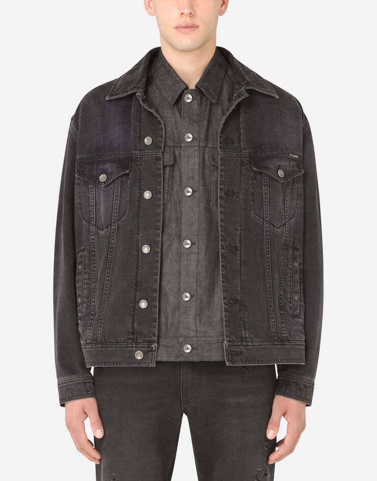 Denim jacket with double construction - 1