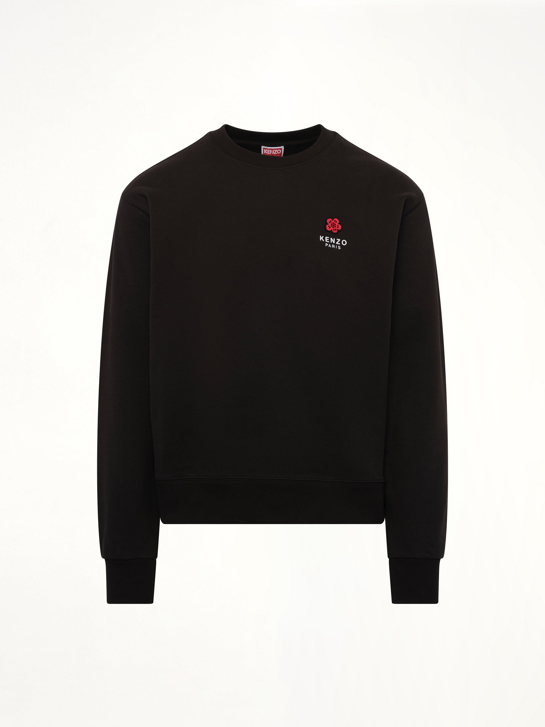 Gots Boke Flower Embroidered Classic Sweatshirt in Black - 2