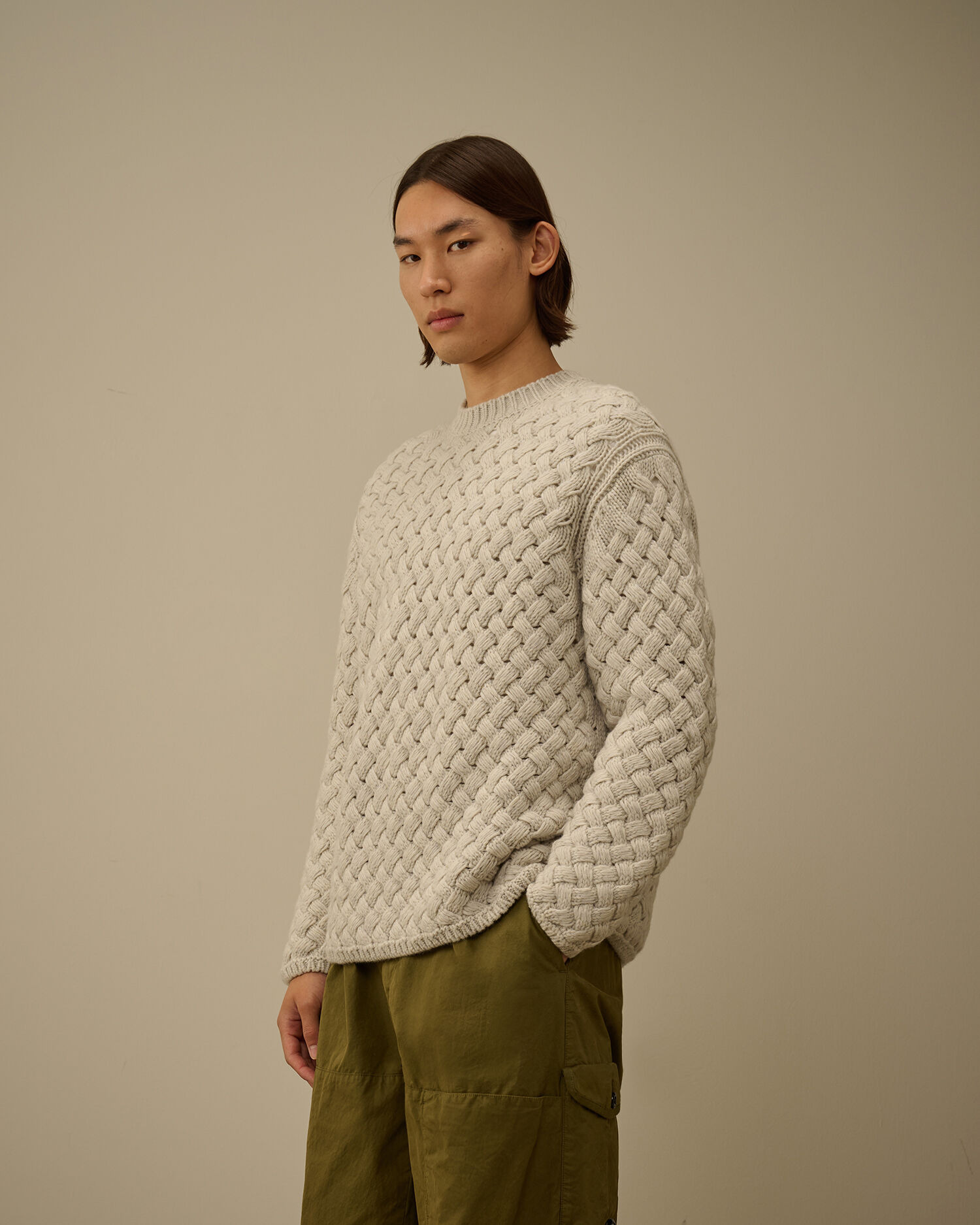 Lambswool GRS Logo Crewneck Sweater - 3