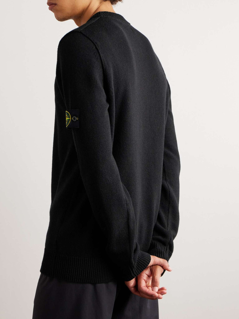 Logo-Appliquéd Wool-Blend Sweater 3