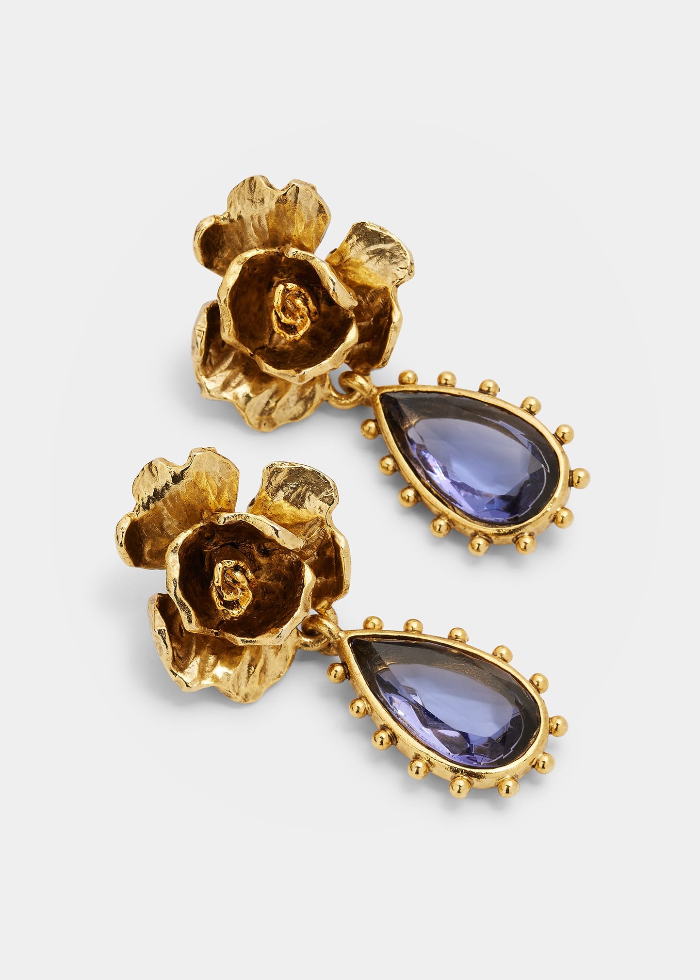 Crystal Petal Rose Earrings - 3