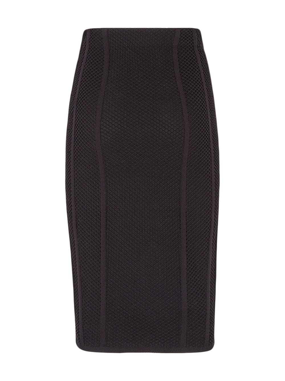 textured pencil skirt - 2