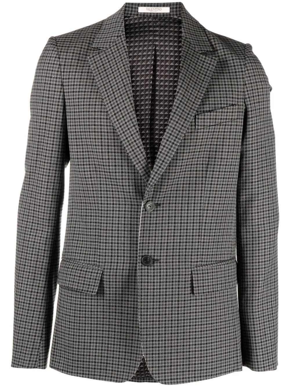 check virgin-wool blazer - 1