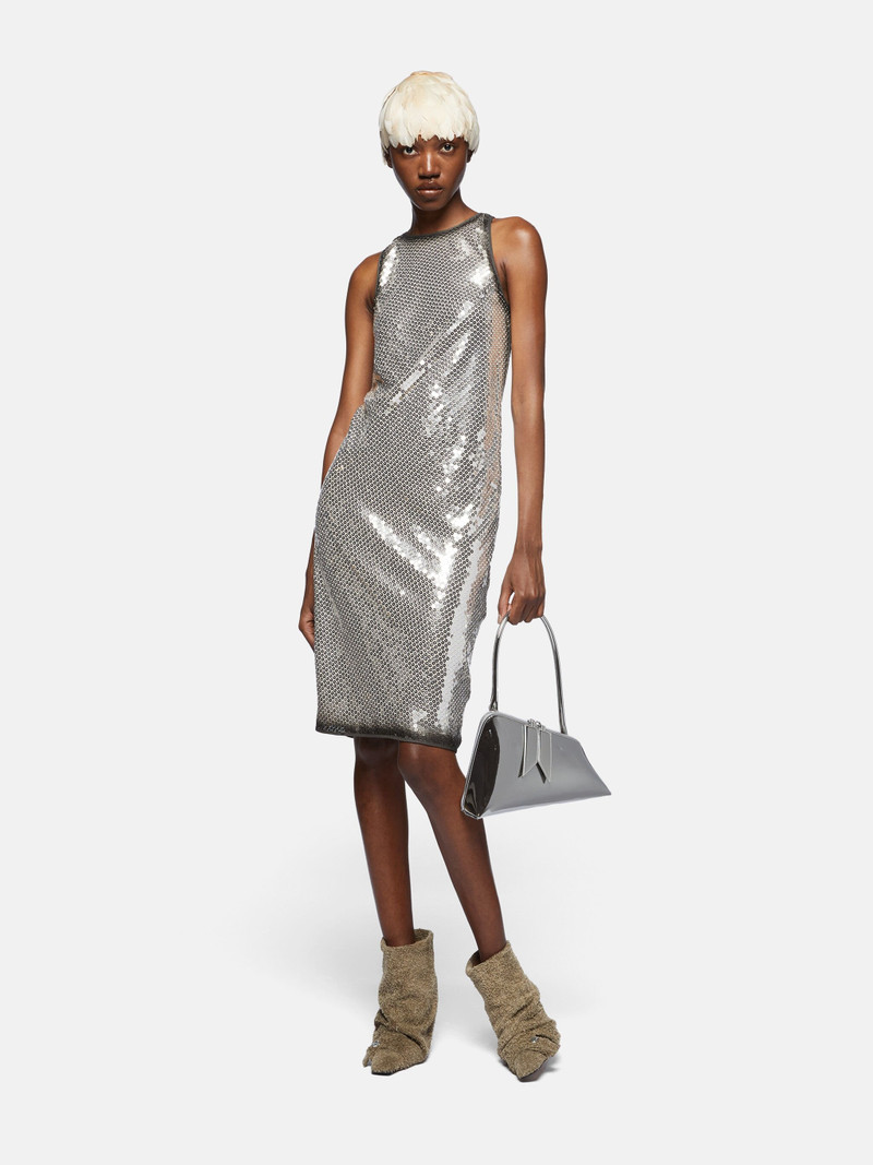 THE ATTICO SILVER MINI DRESS outlook