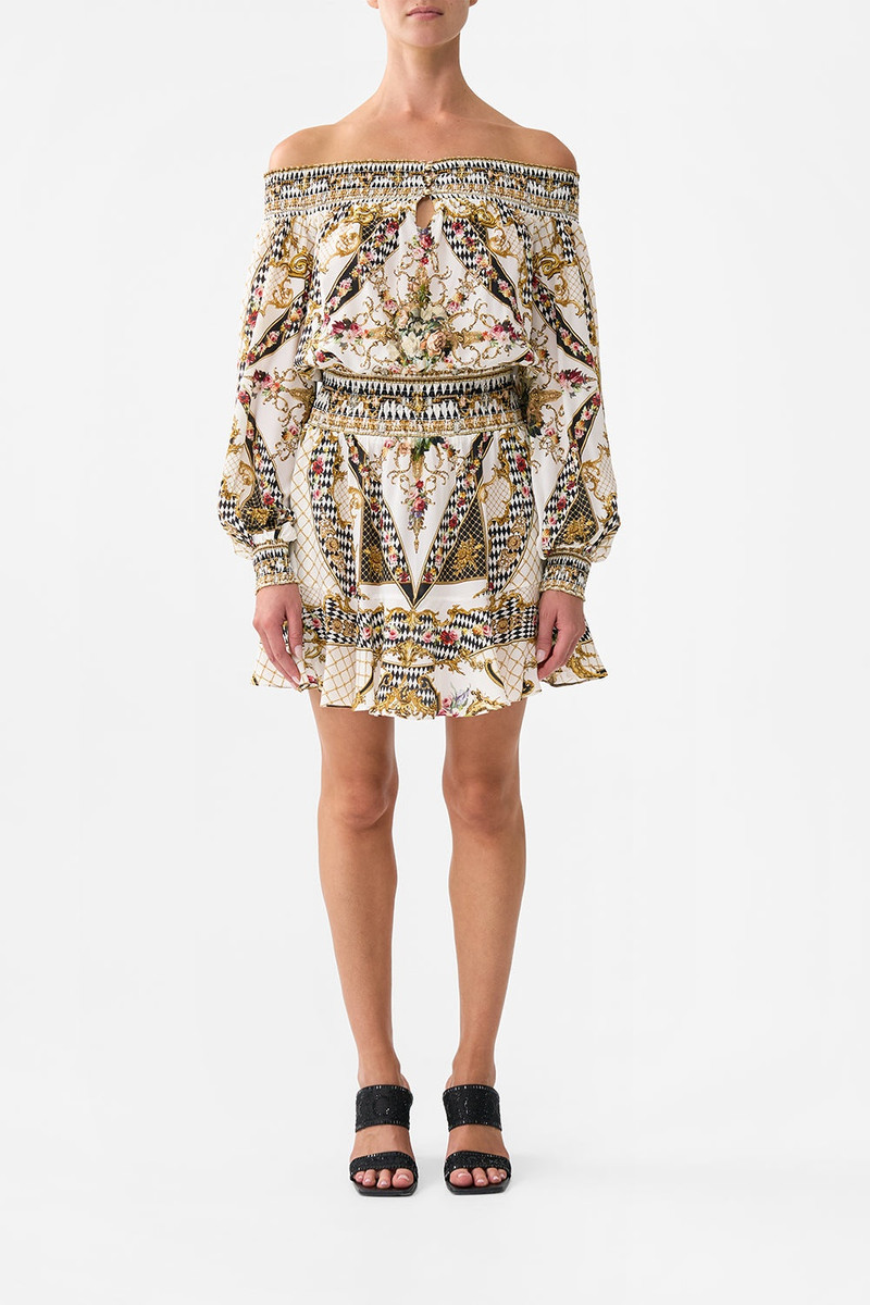 CAMILLA OFF SHOULDER SHORT DRESS outlook