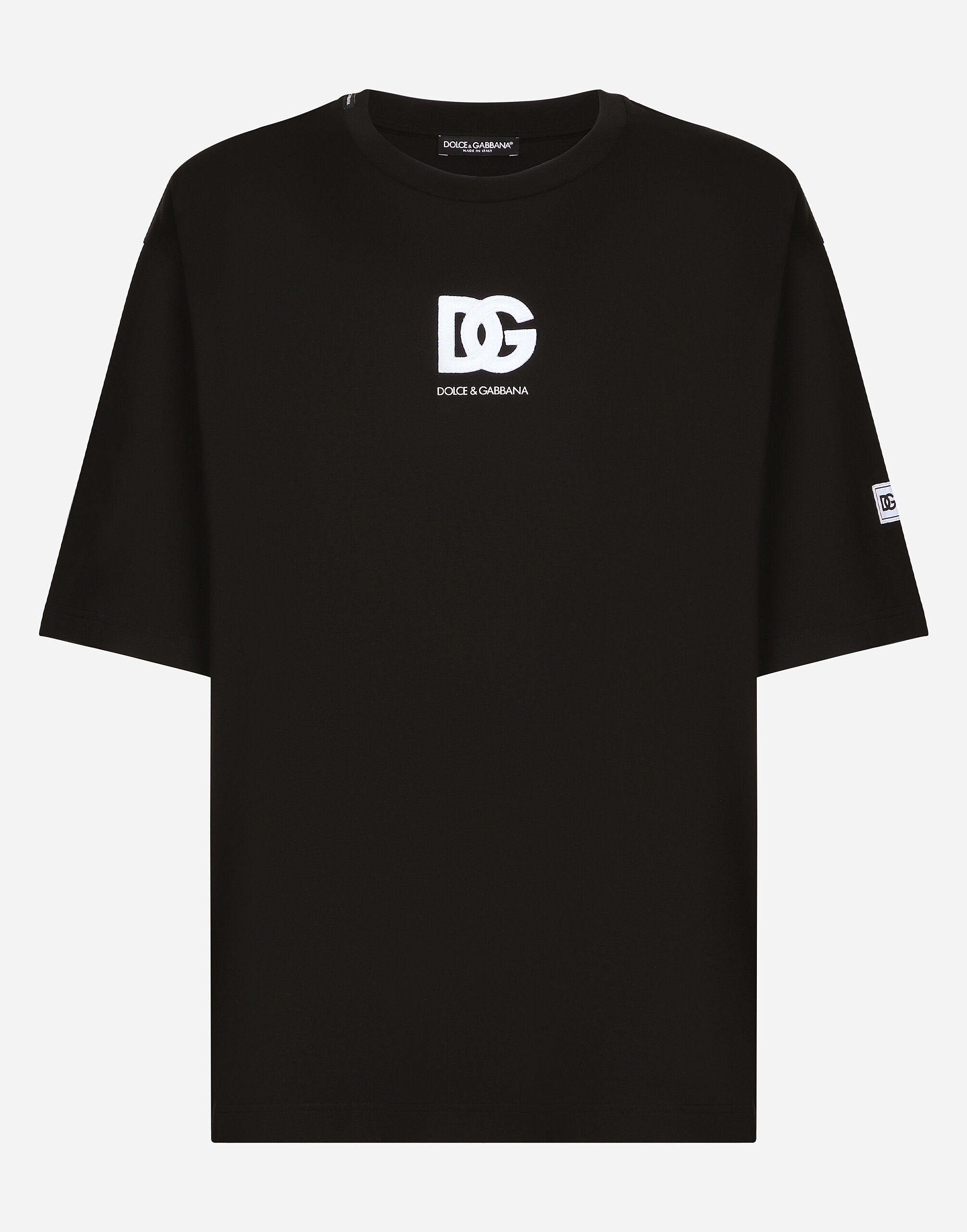 Short-sleeved T-shirt with DG logo patch - 1