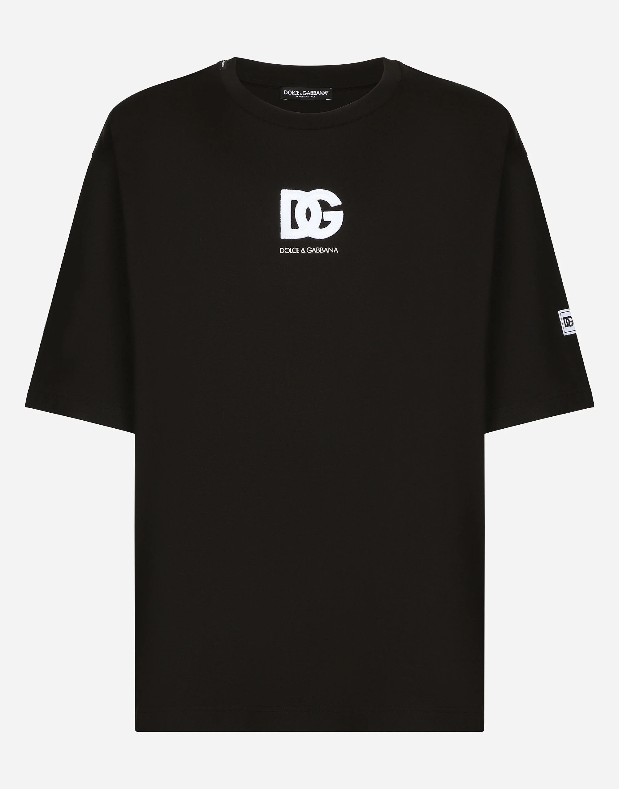 Short-sleeved T-shirt with DG logo patch - 1
