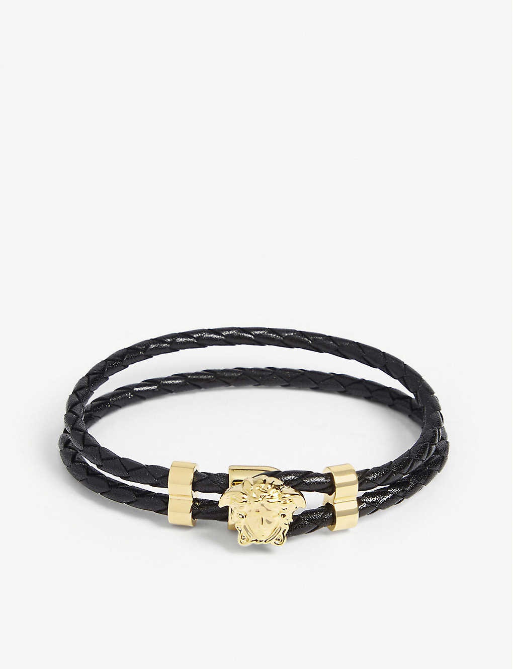 Medusa braided leather bracelet - 1