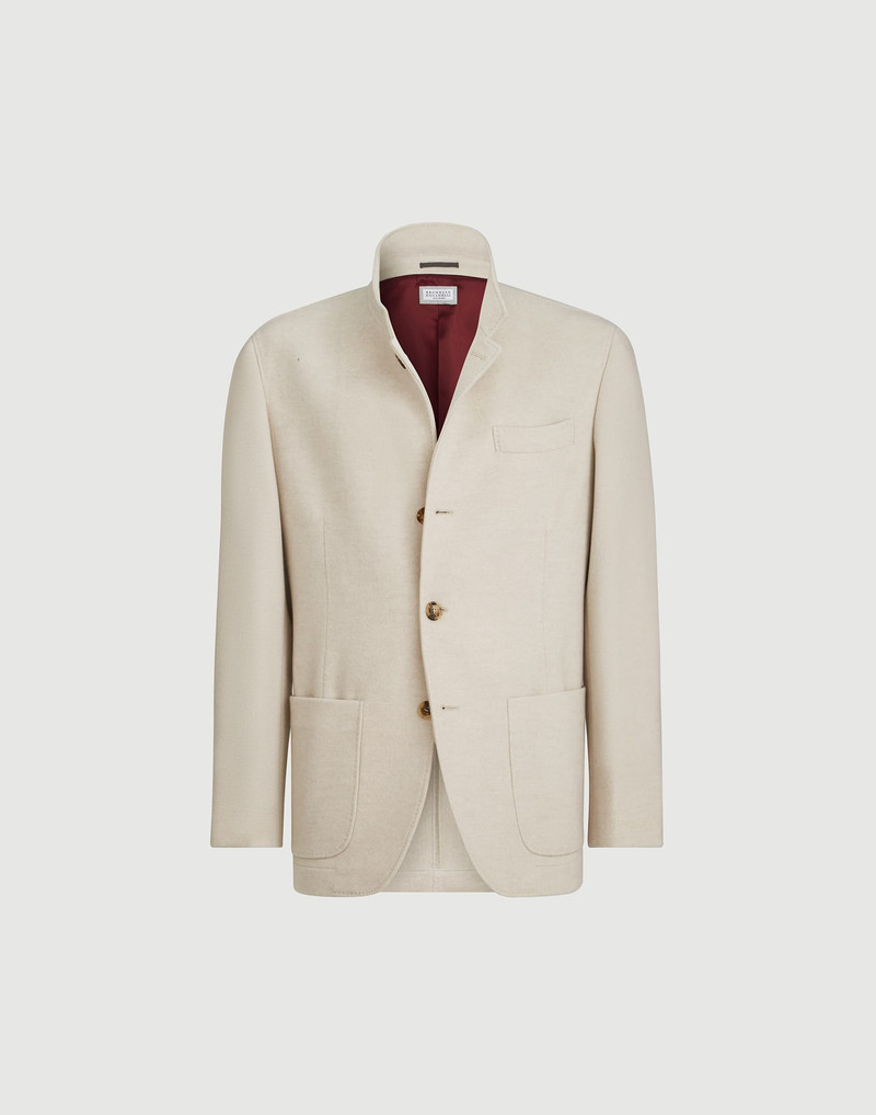 Lightweight water-resistant cashmere outerwear blazer 1
