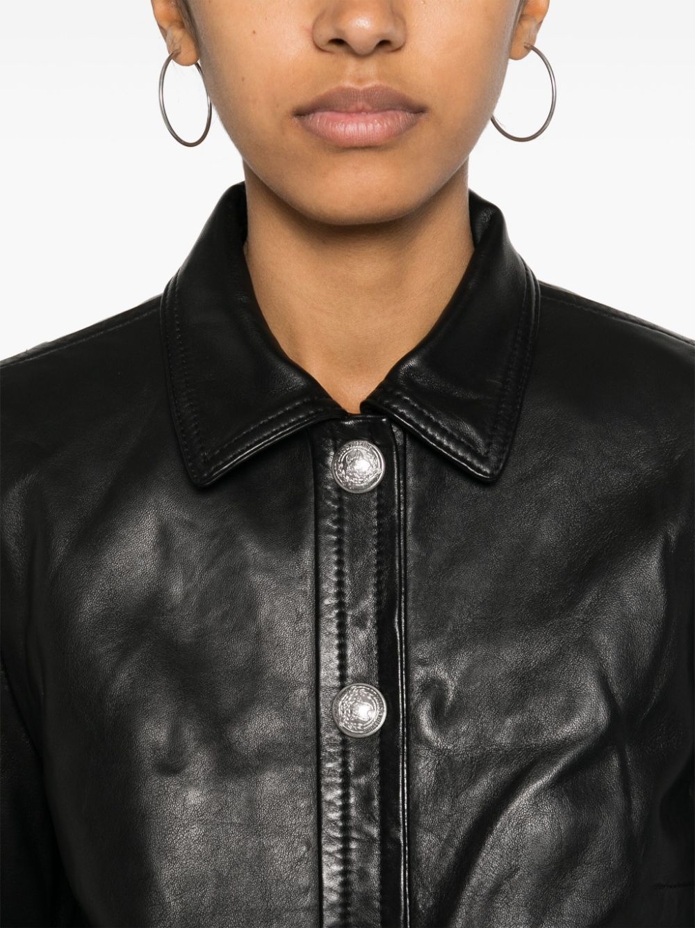Litchi leather jacket - 5