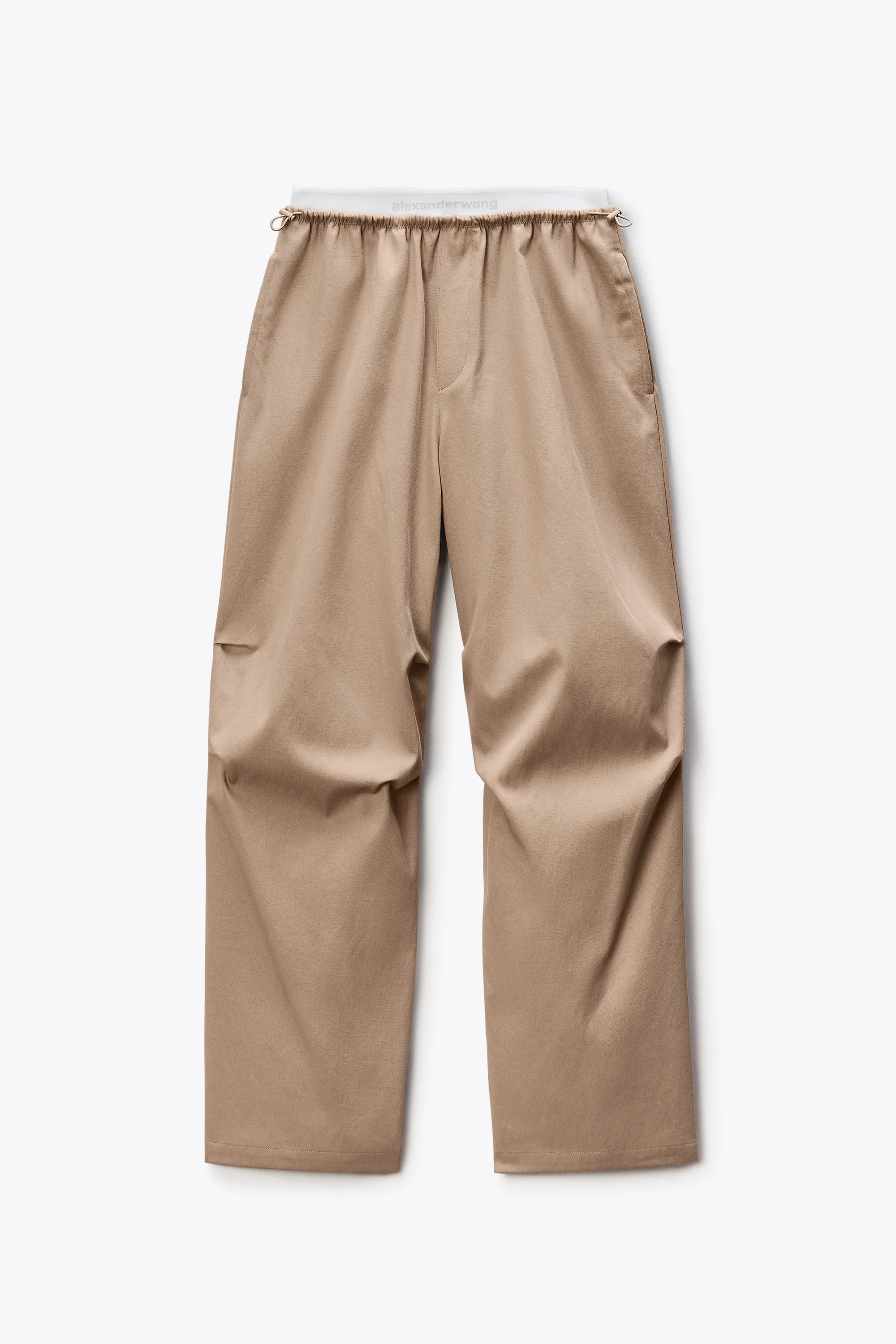 mid-rise track pant in cotton twill - 1