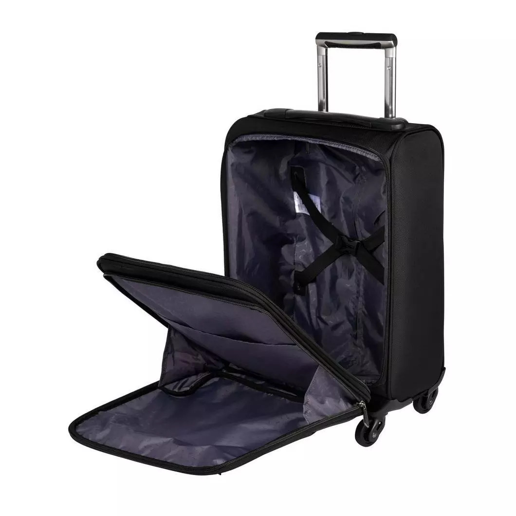 4-Wheel Carry On Suitcase - Black - 3