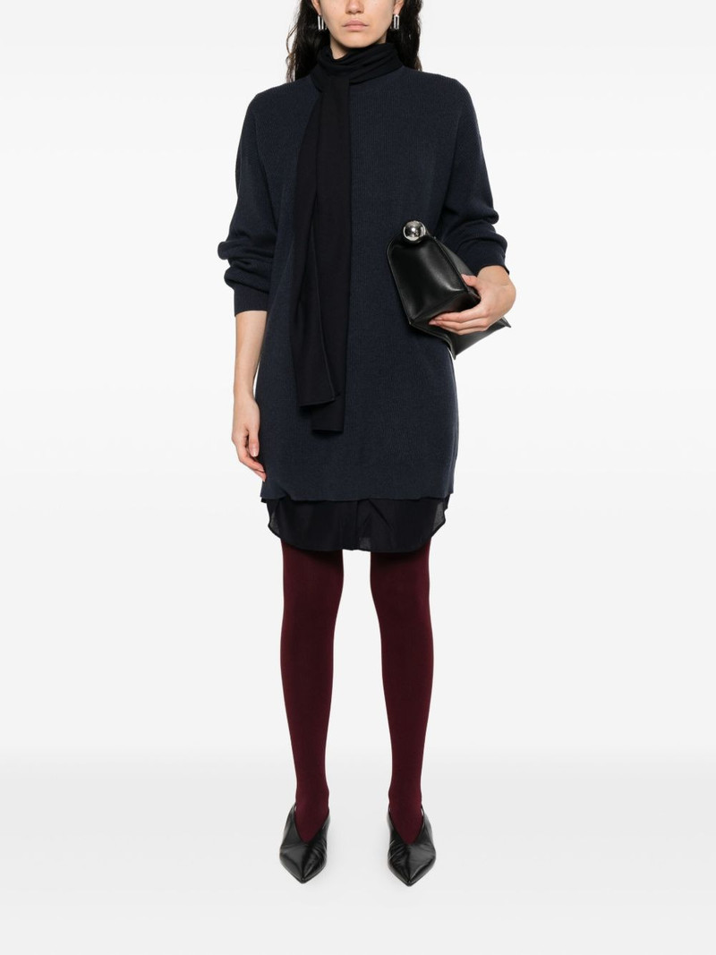 Brunello Cucinelli ribbed tie-neck dress outlook