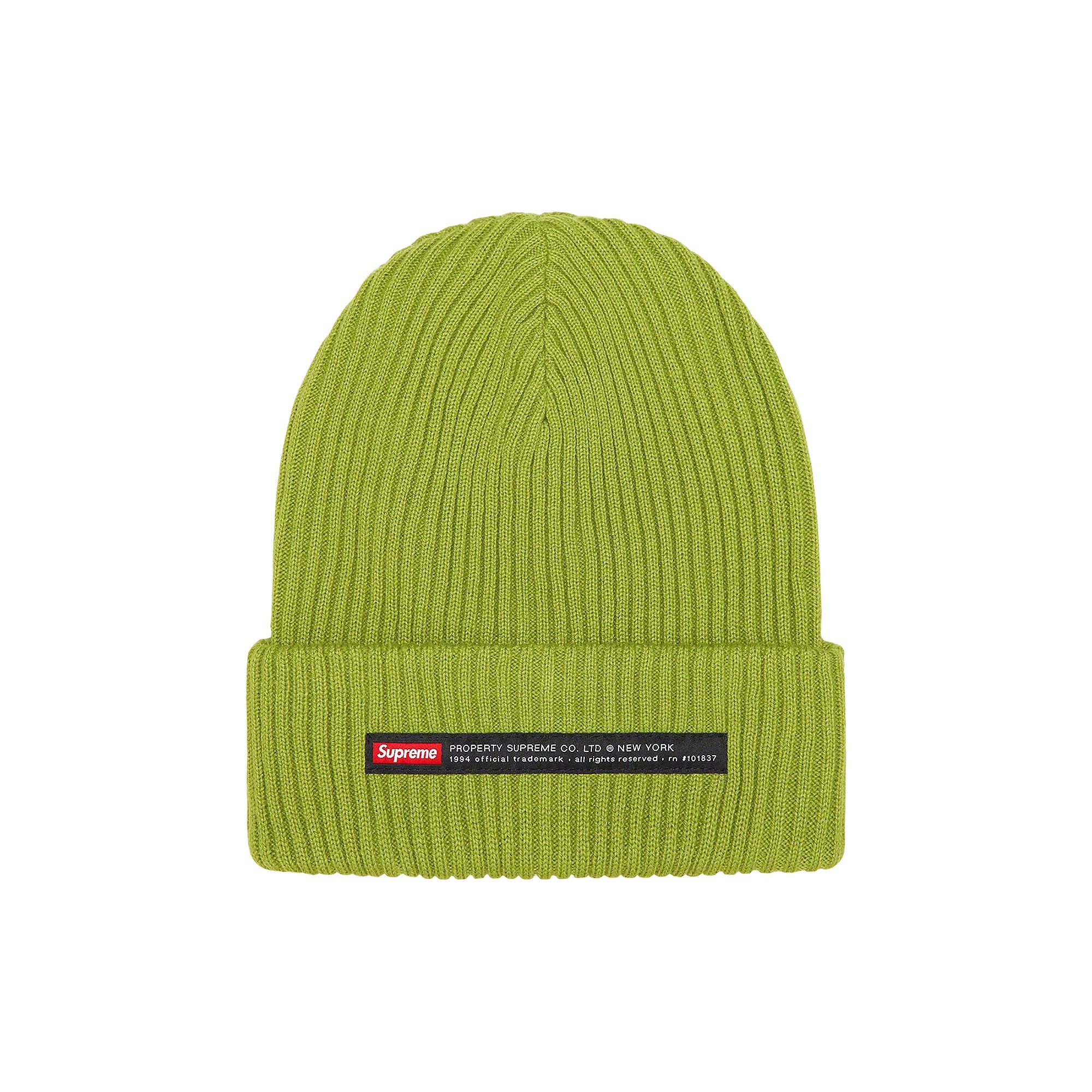 Supreme Property Label Beanie 'Olive' - 1