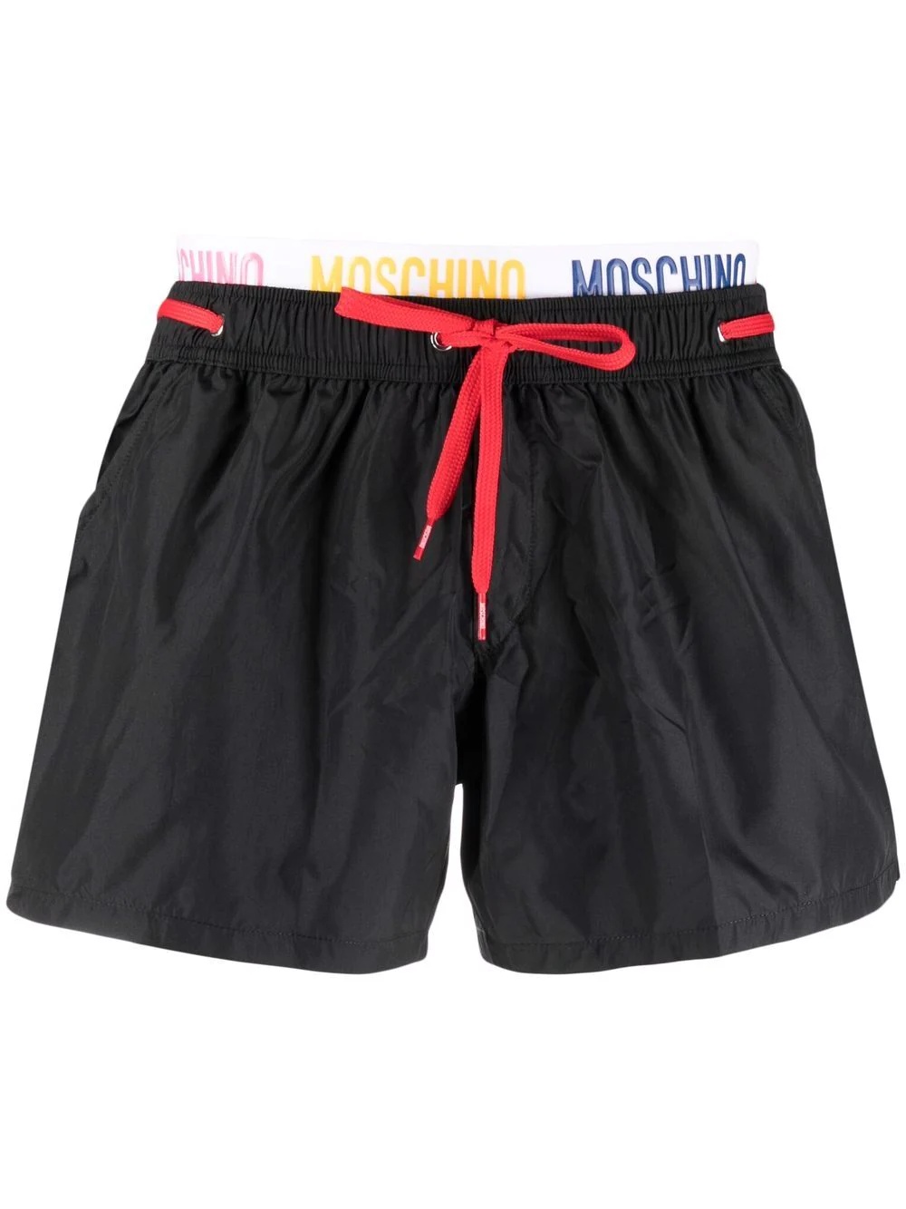 logo-waistband swim shorts - 1