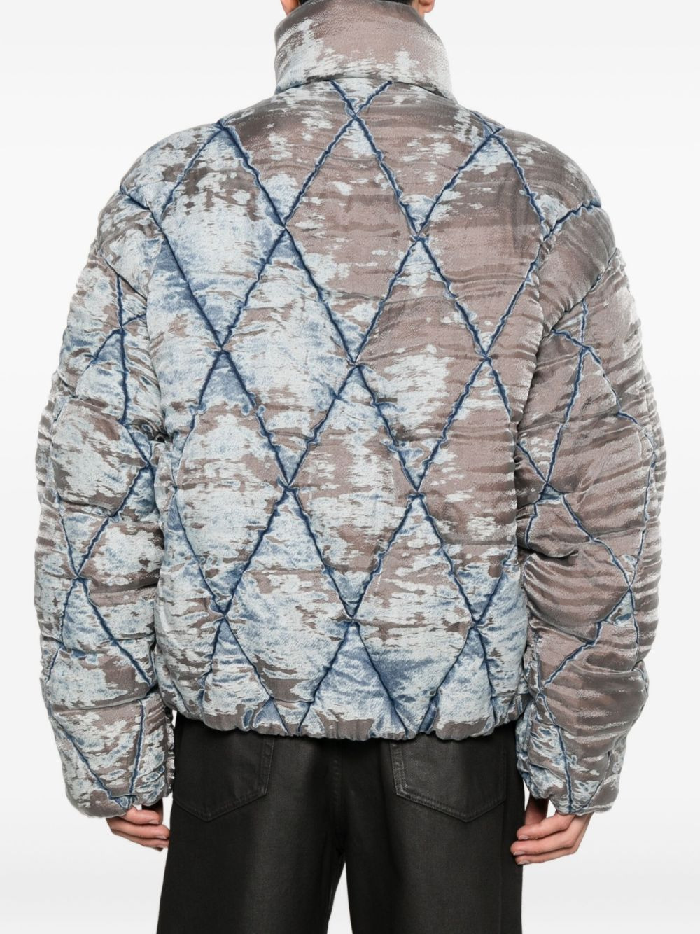 faded-denim quilted jacket - 4