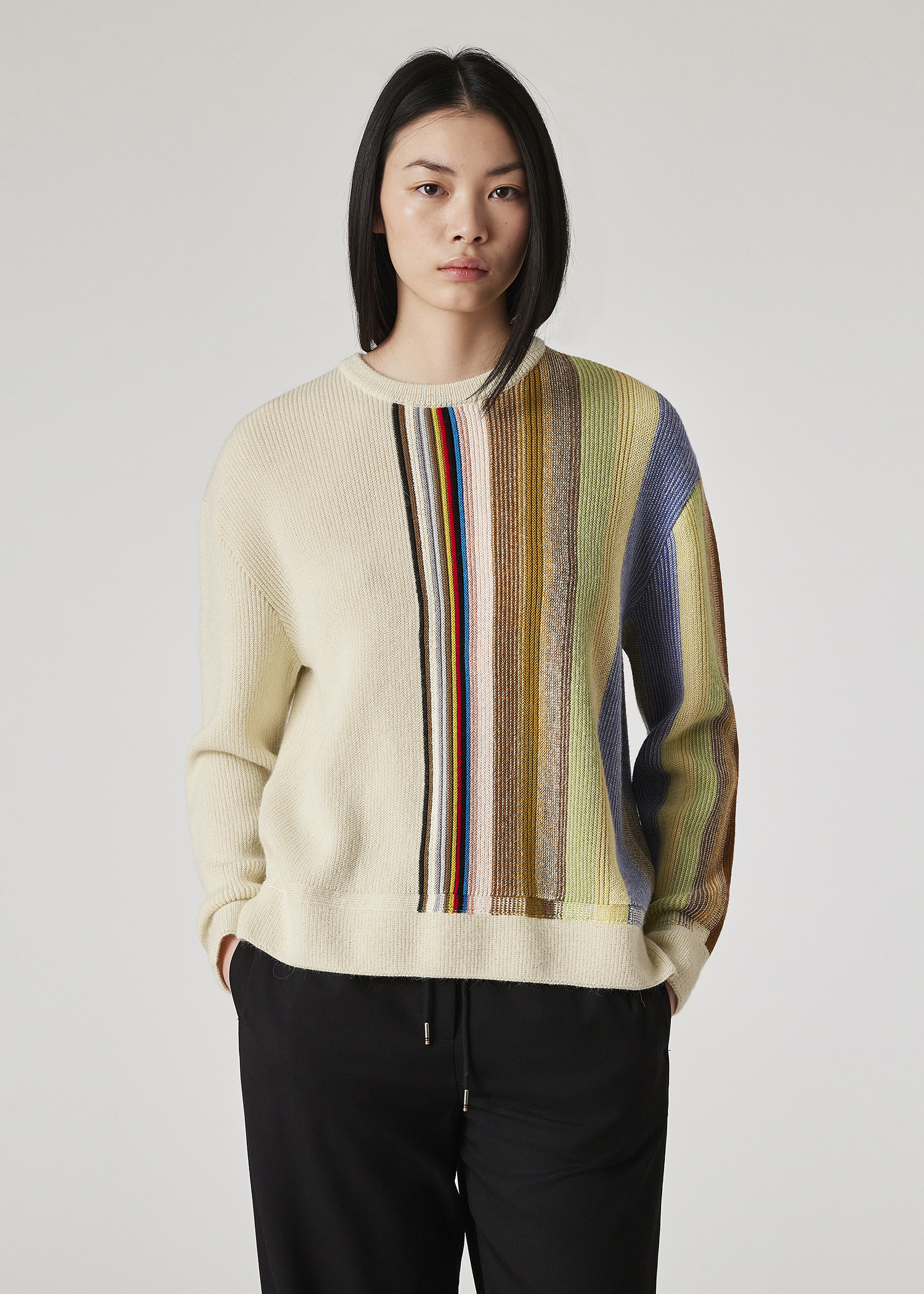 Women's Gradient 'Signature Stripe' Crew Neck Sweater - 4