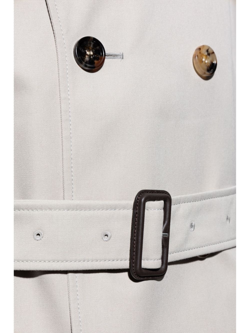 double-breasted belted trench coat - 4