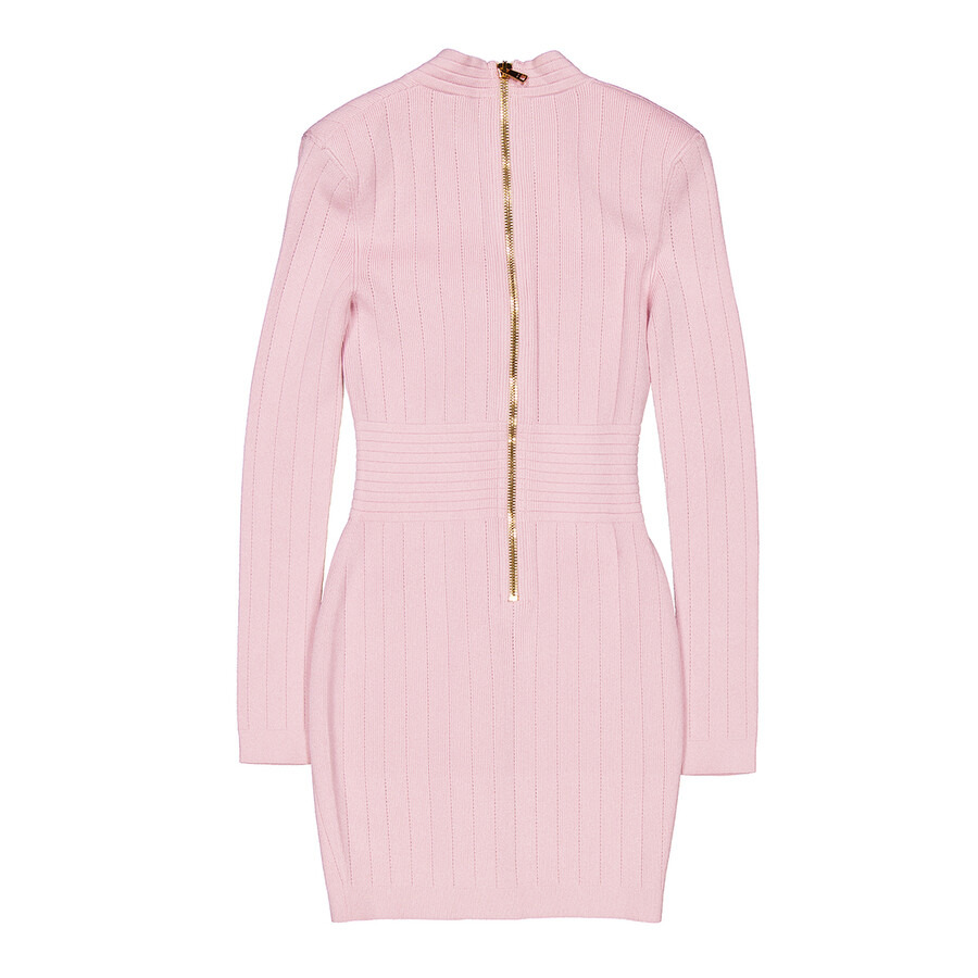 Balmain Button-Embellished Knitted Minidress - 6