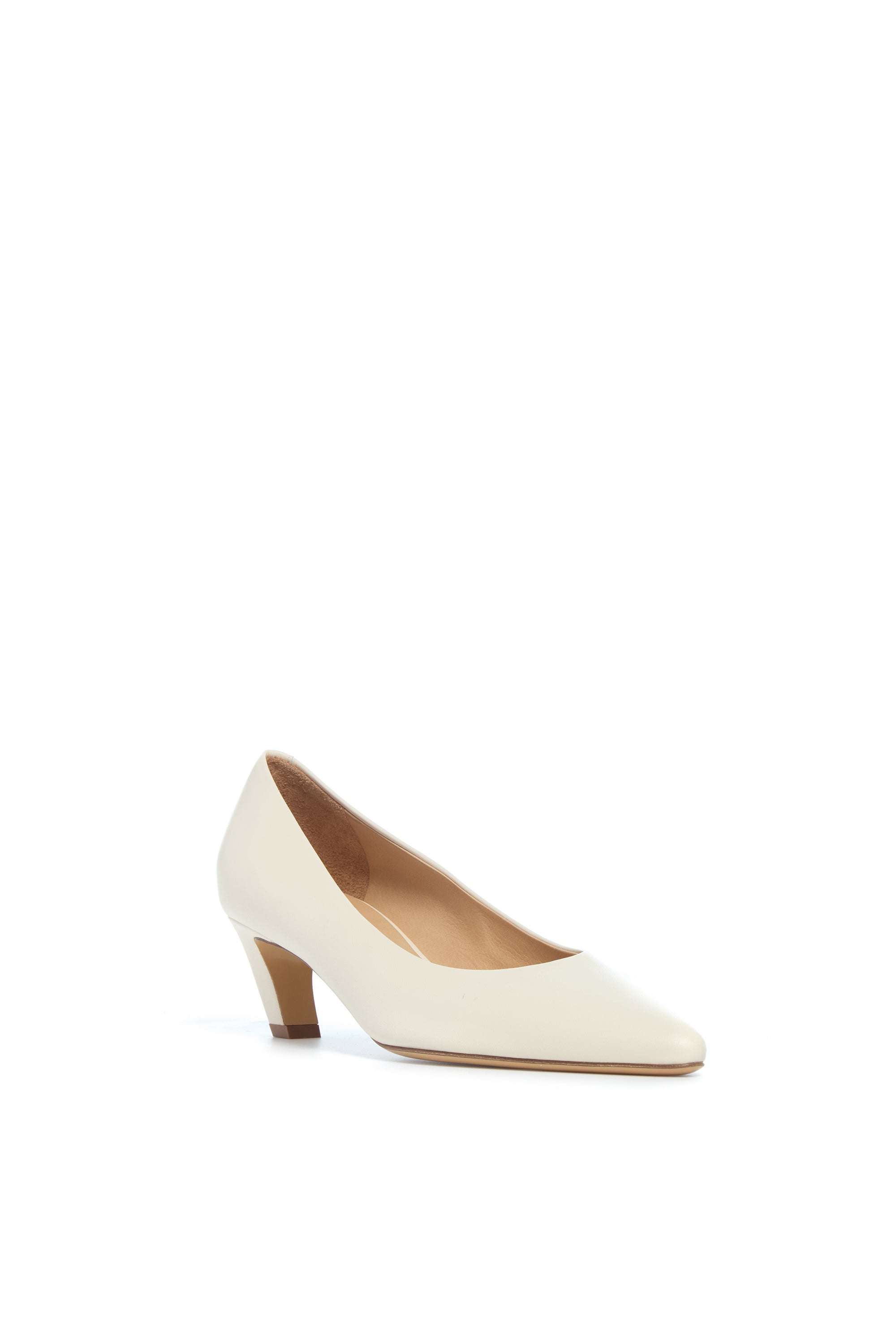 Peggy Pump in Cream Nappa Leather - 2