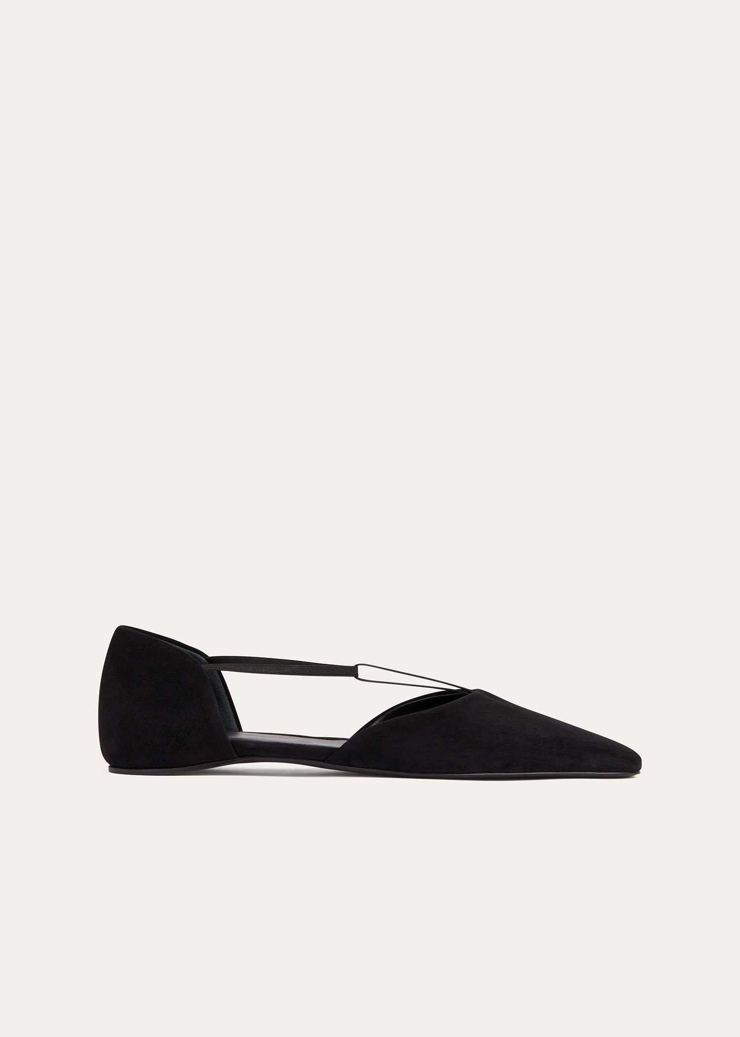 The Suede T-Strap Flat black - 1
