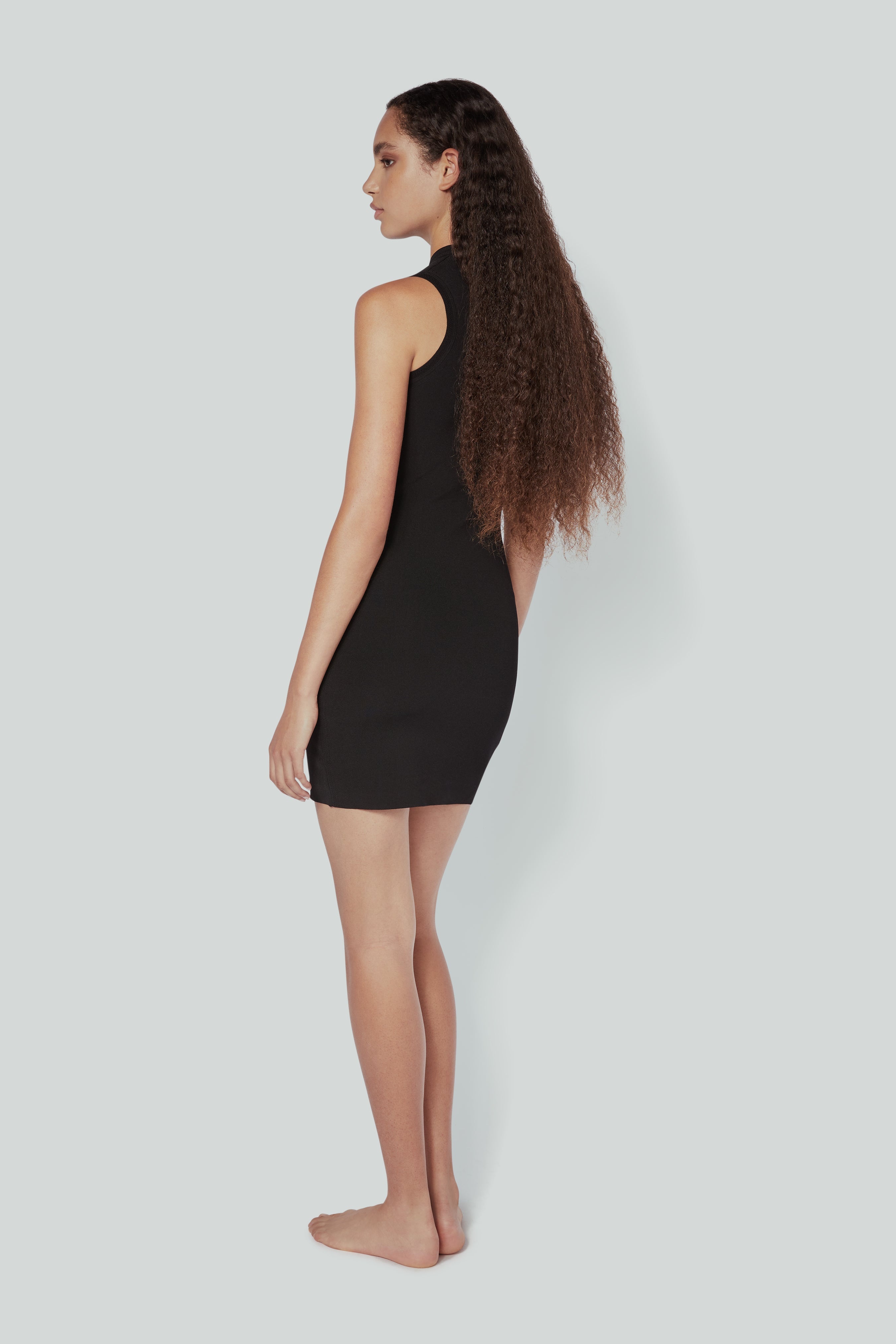 VB Body One Shoulder Midi Dress In Black