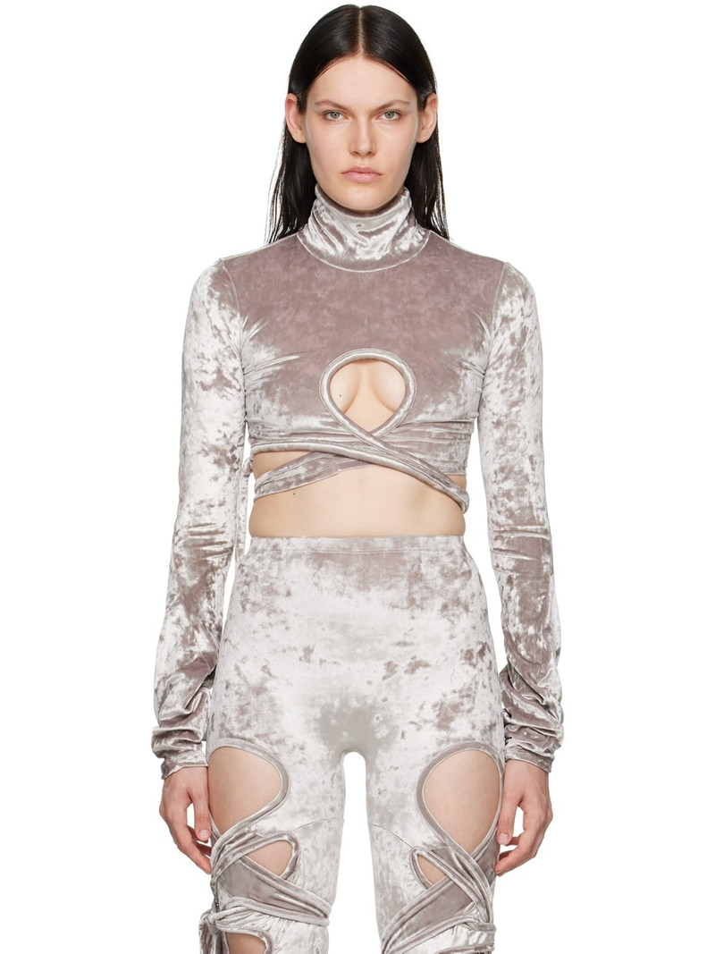 Silver Wrap Loop Turtleneck 1
