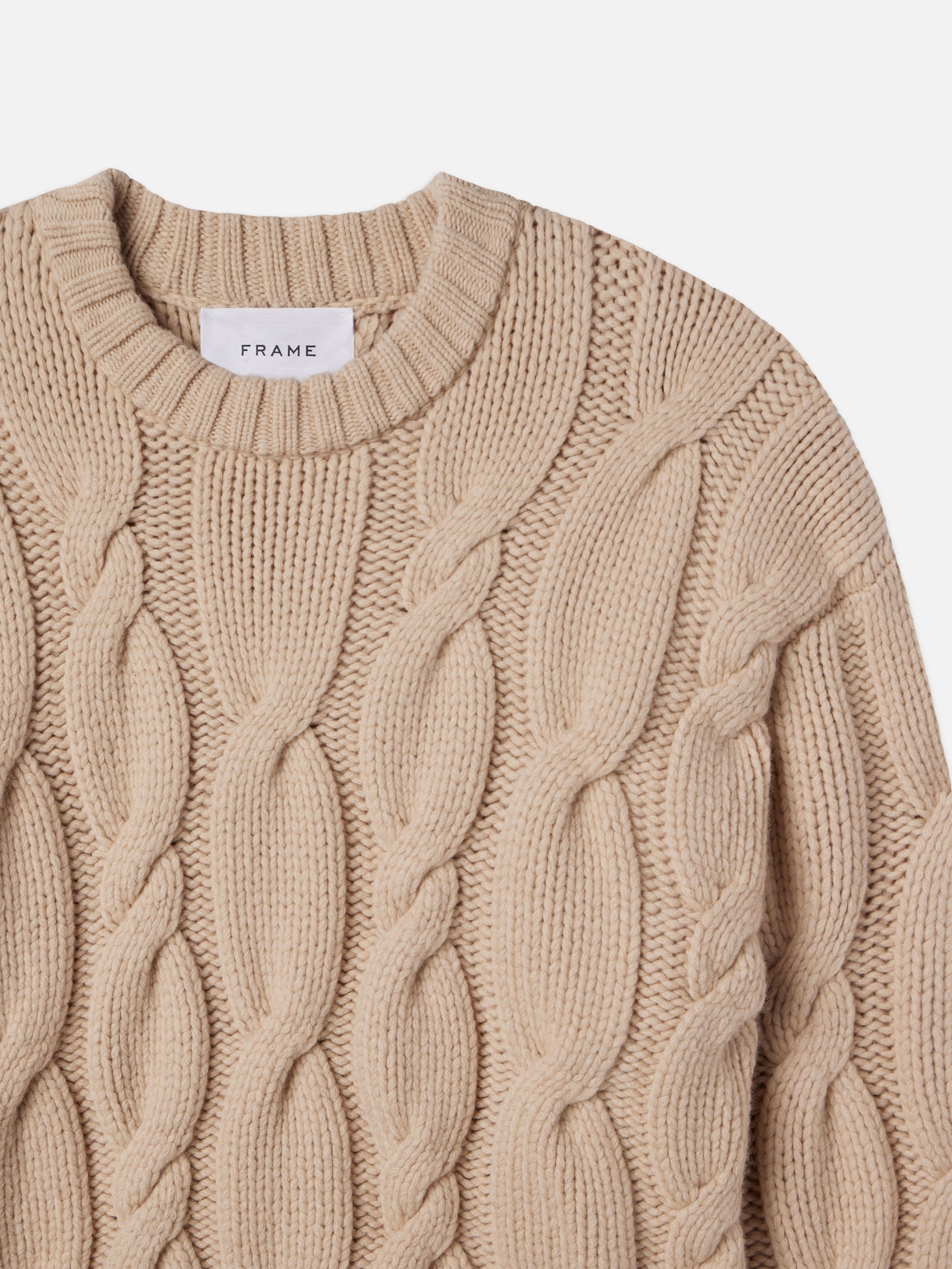 Chunky Cable Sweater in Natural - 3