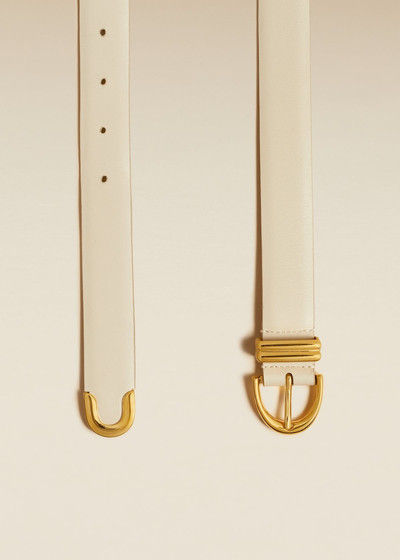 KHAITE The Bambi Belt in Cream Leather with Gold outlook