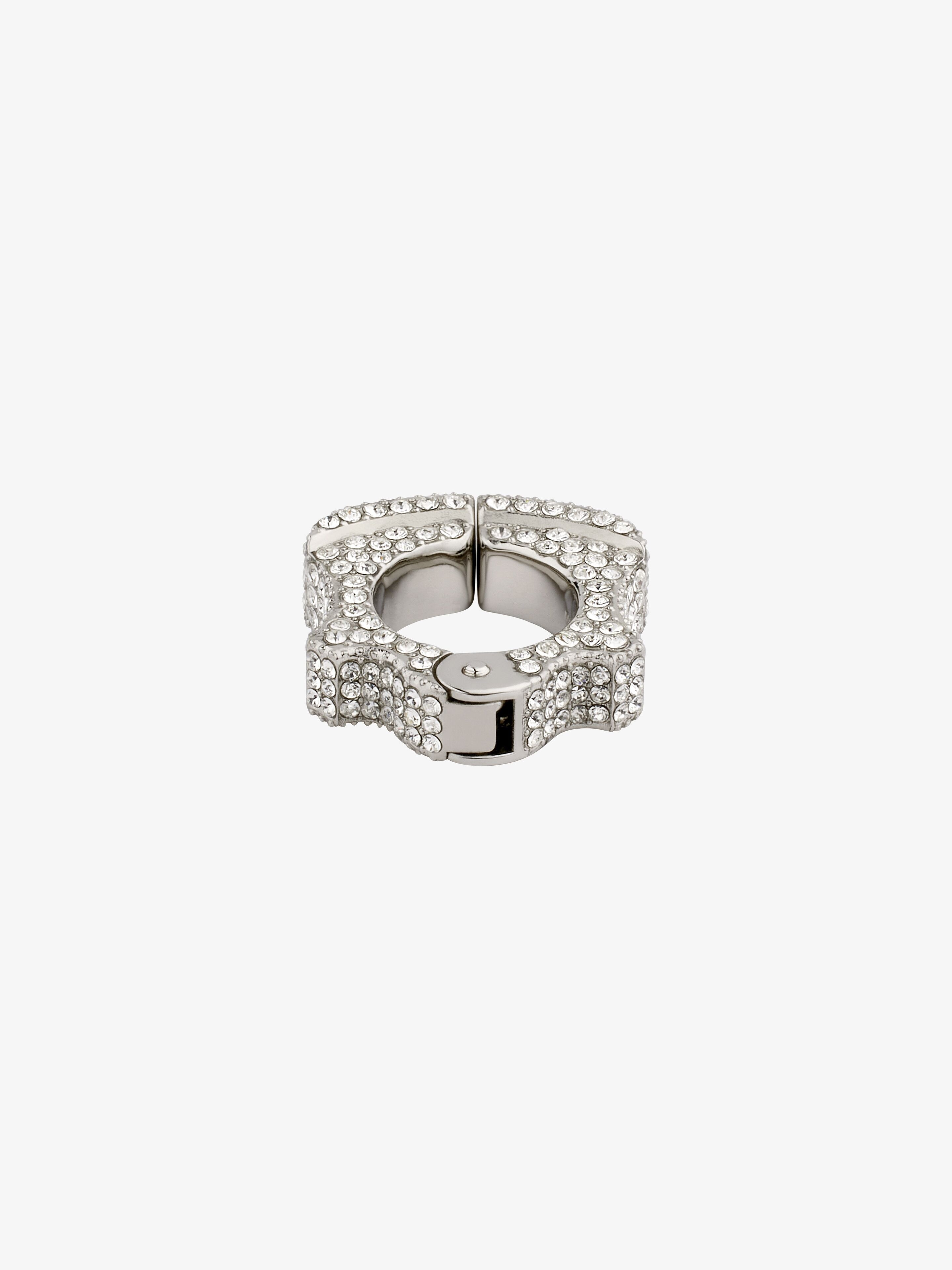 G CAN CLIP EARRING IN METAL WITH CRYSTALS - 2