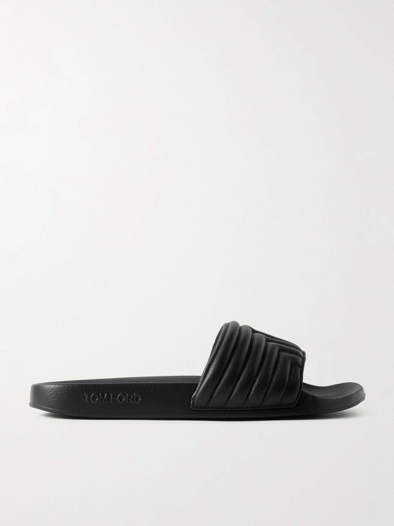 Harris Quilted Leather Slides 1
