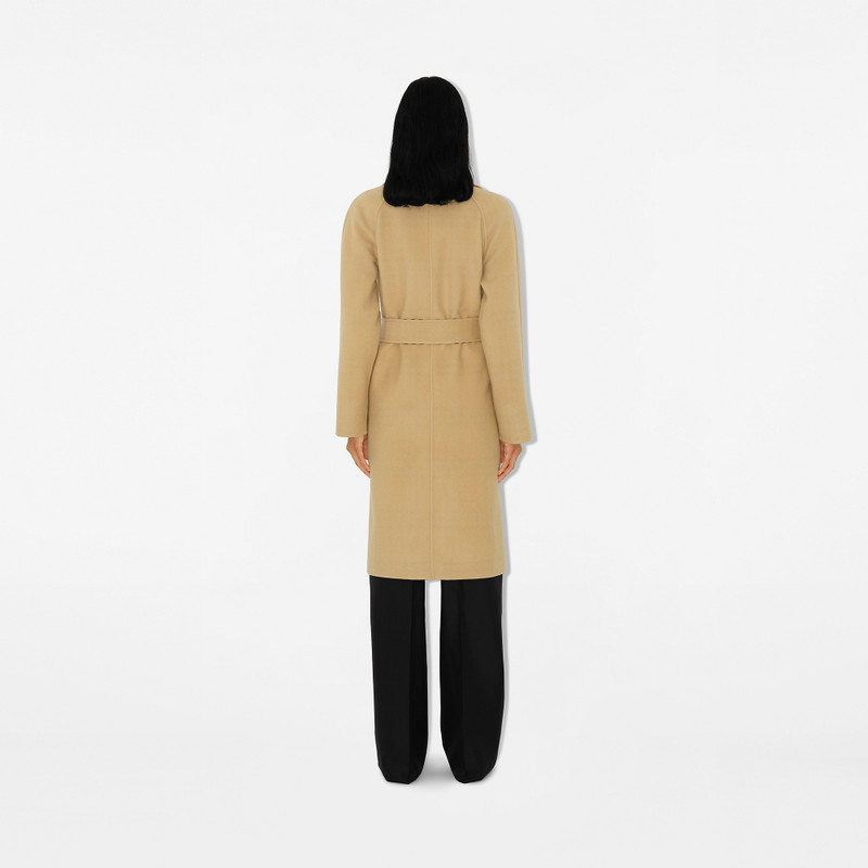 Long Reversible Check Wool Car Coat 4