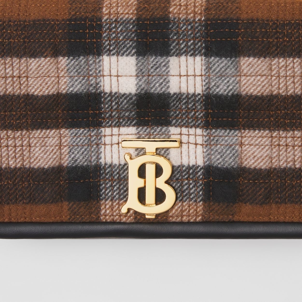Small Quilted Check Cashmere Lola Bag - 7