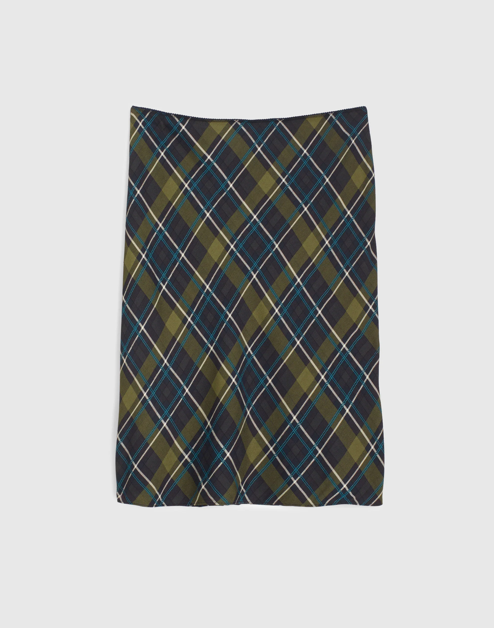 Picot-Trim Midi Slip Skirt - 1