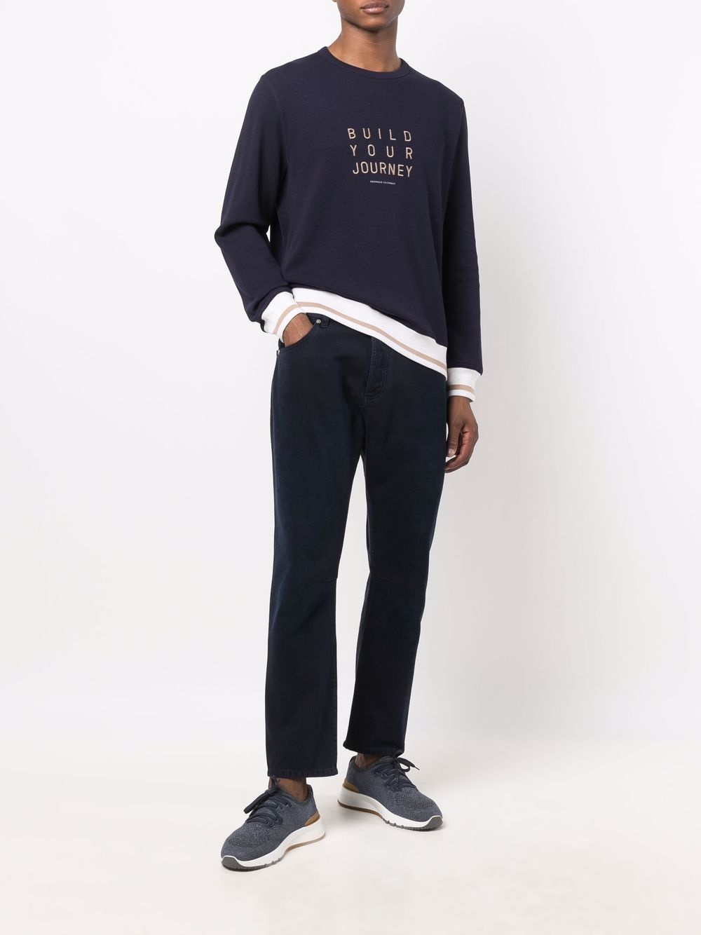 embroidered-logo sweatshirt - 2