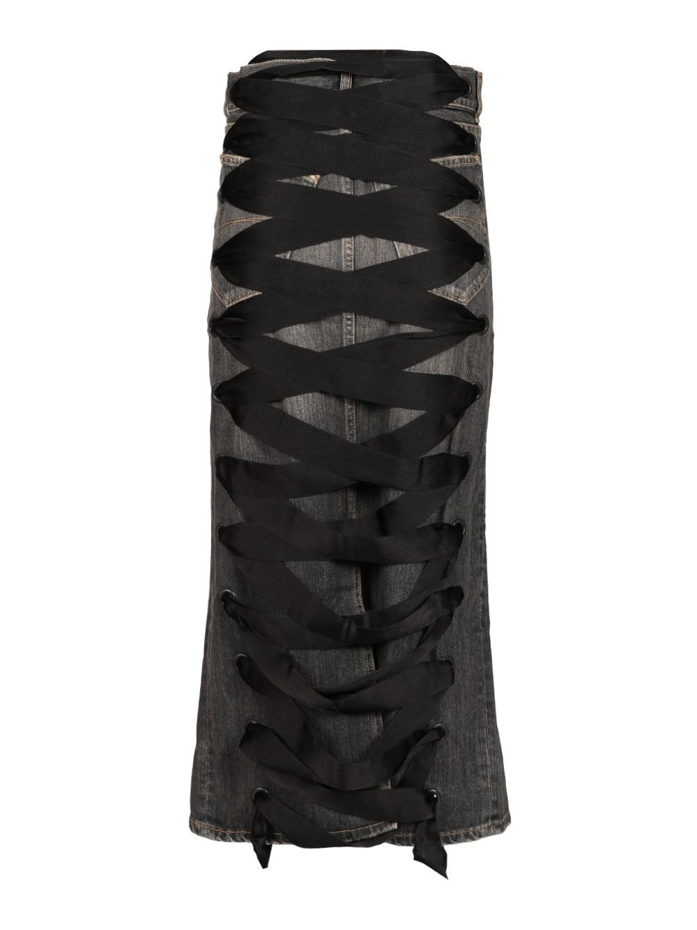 Lace-Up Skirt Skirts Grey - 2