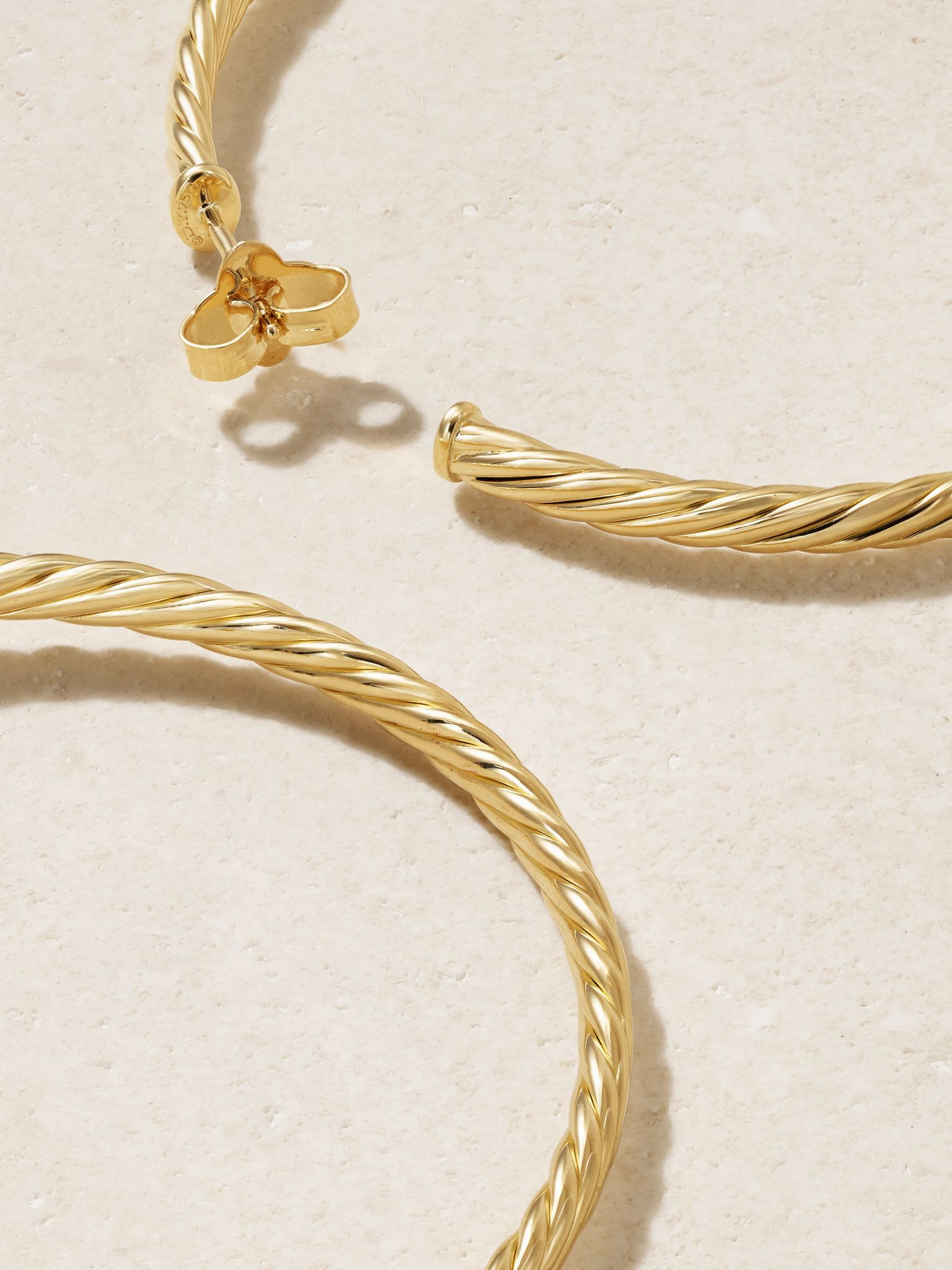 Cable Spira 18-karat gold hoop earrings Gold - 3