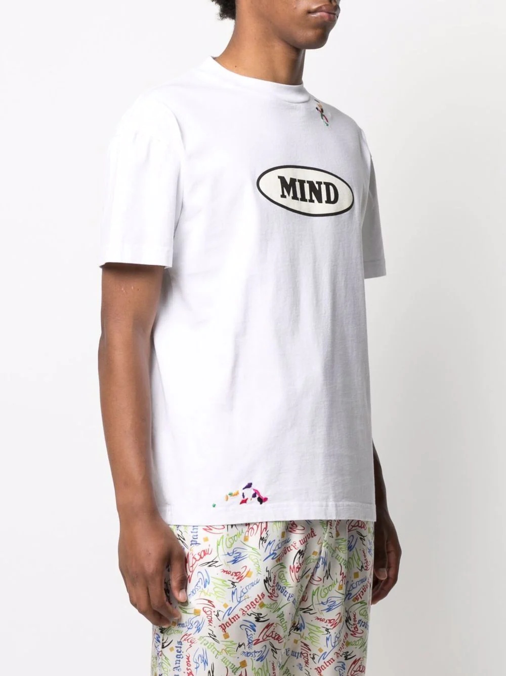 x Missoni MIND logo print embroidered T-shirt - 3