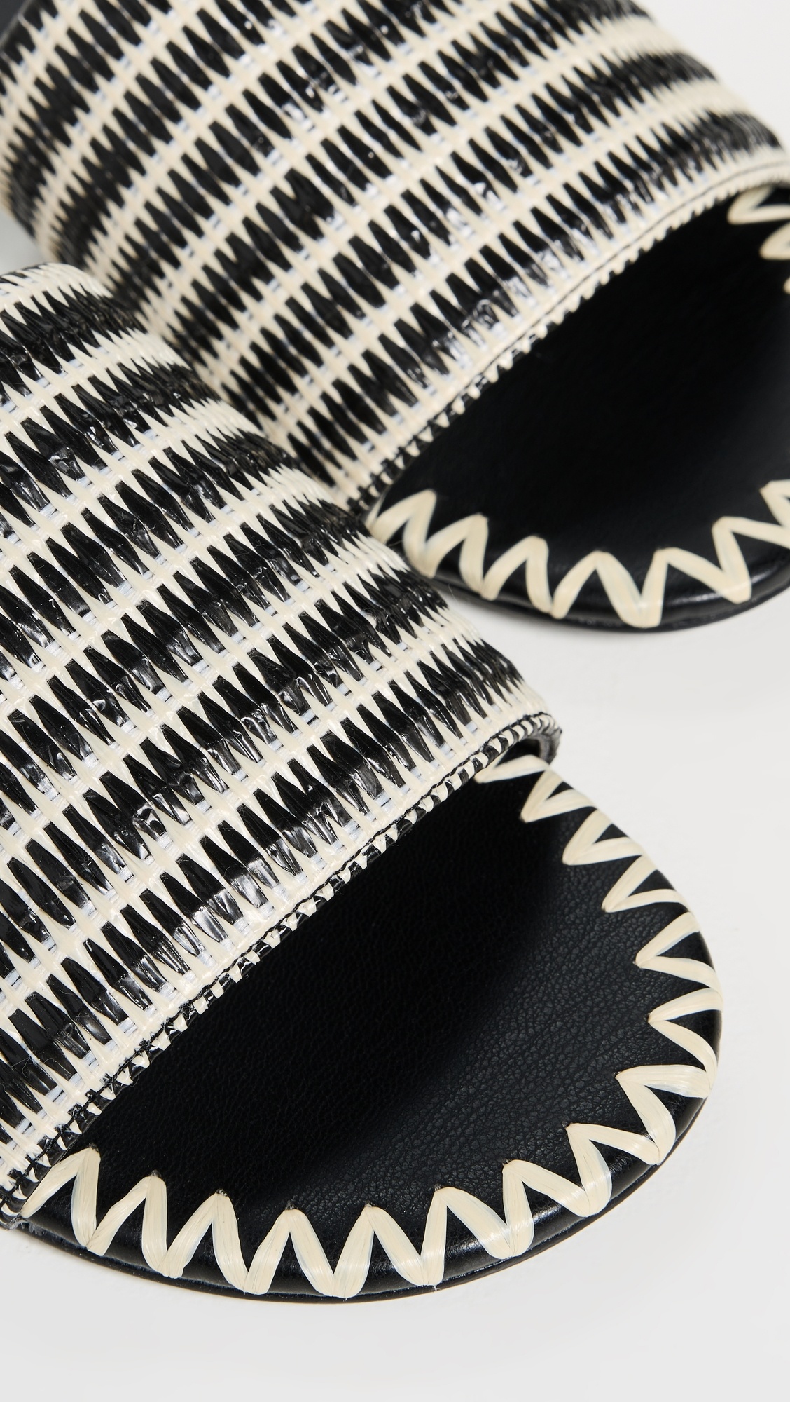 Stripe Raffia Salerno Sandals - 5