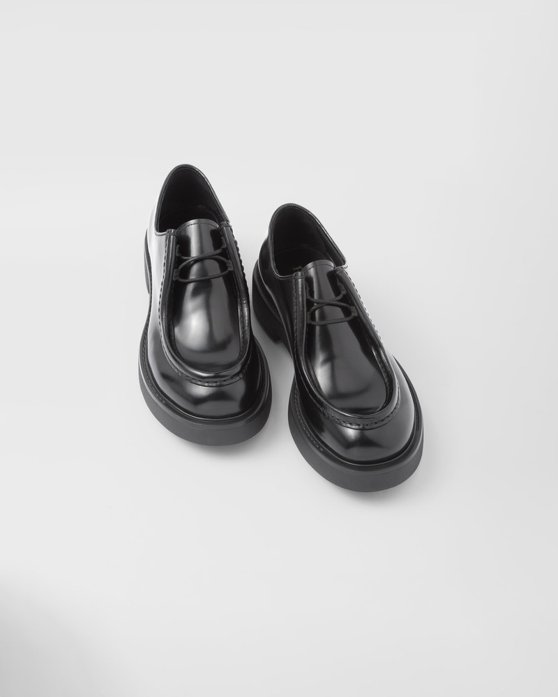 Diapason opaque brushed leather lace-up shoes 4