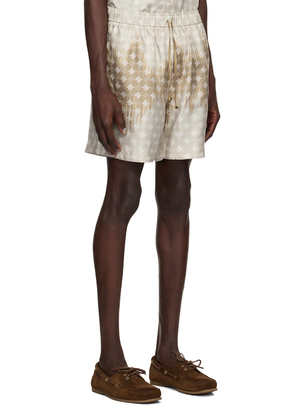 Brown MA Quad Bleached Shorts - 2