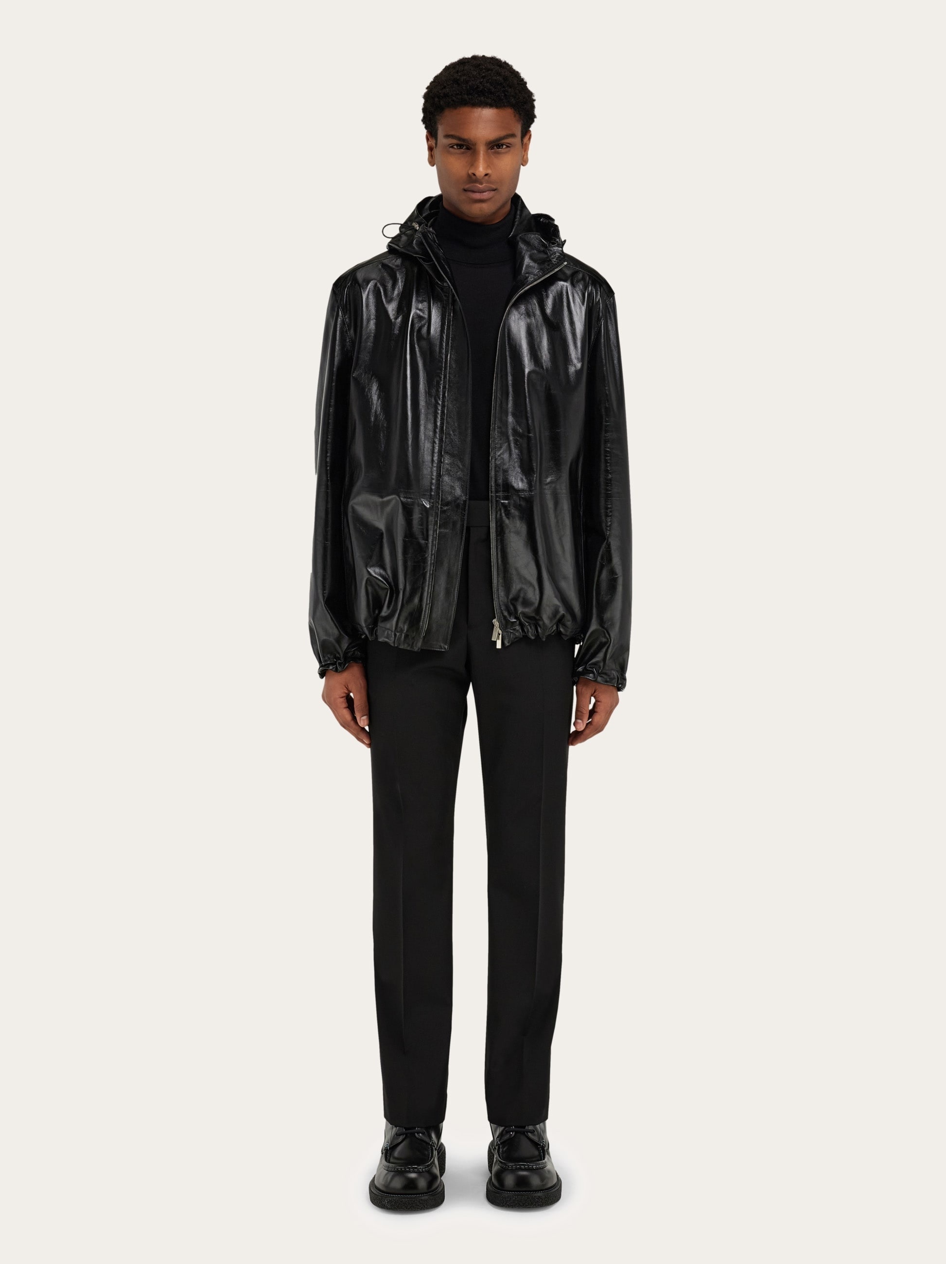 Cropped nappa parker - 7