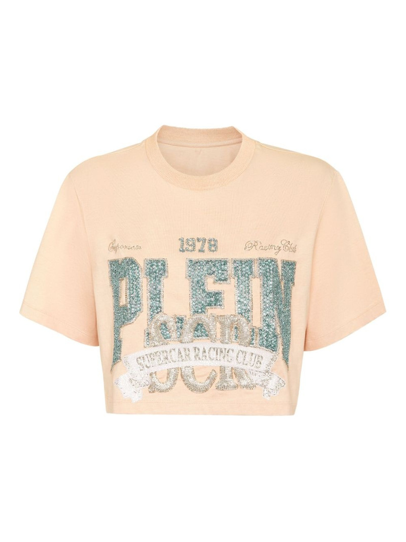 Vintage-print cropped T-shirt 1