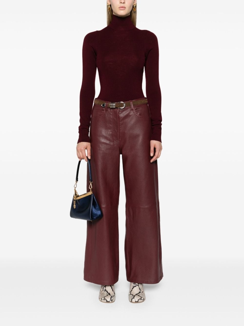 high-neck wool jumper - 2