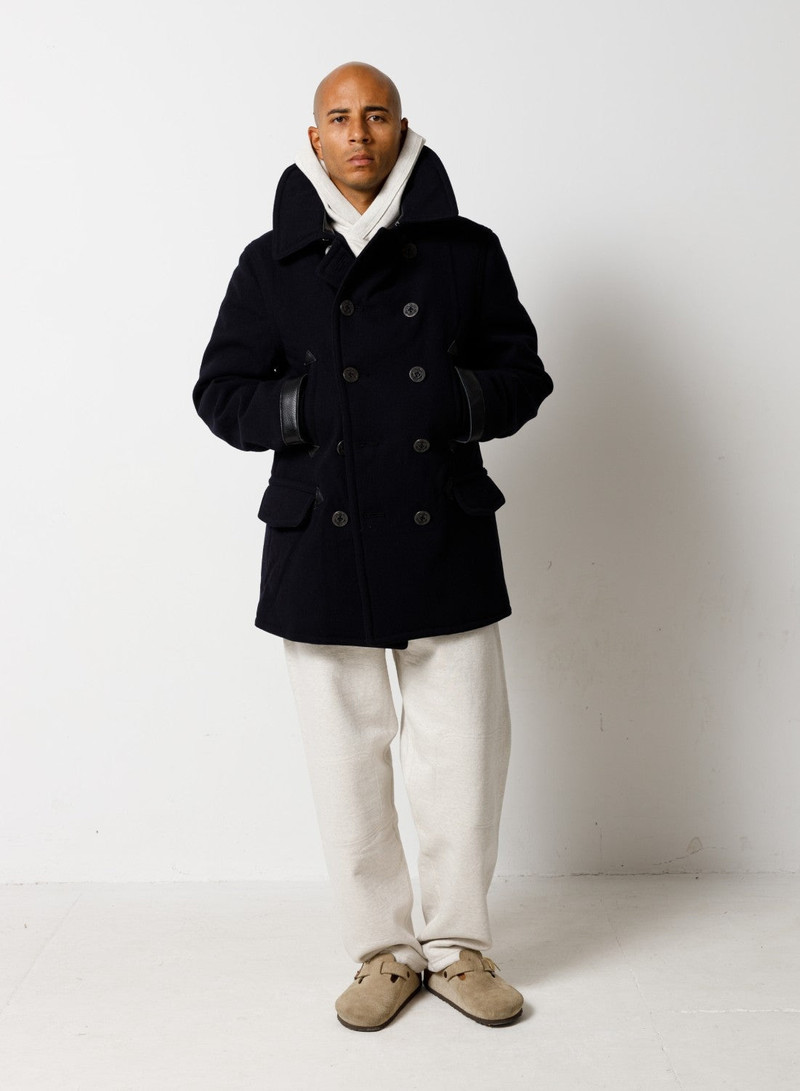 Nigel Cabourn 40's U.S. Navy Pea Coat in Dark Navy outlook