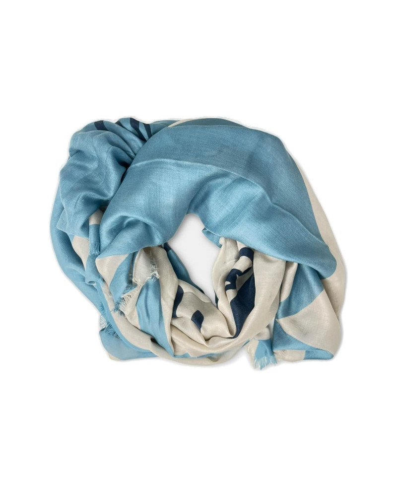 Lanvin Graphic-printed Raw-cut Edge Scarf Lanvin outlook