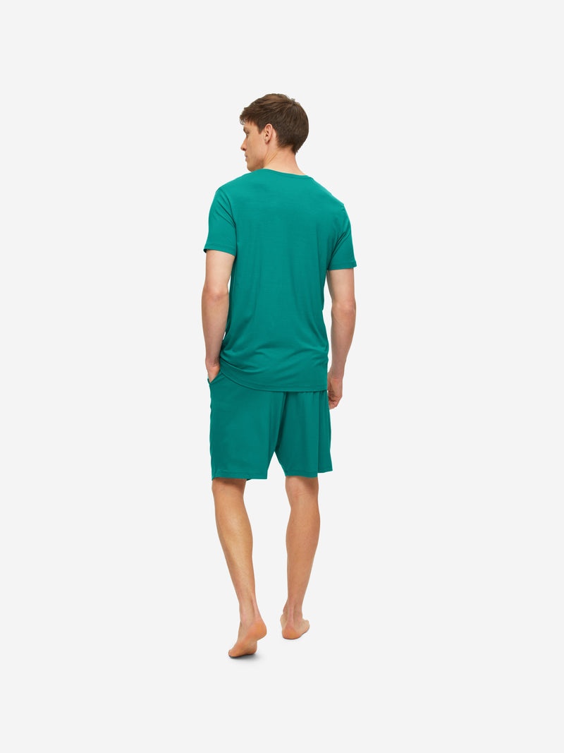 Men's V-Neck T-Shirt Basel Micro Modal Stretch Jungle Green - 4